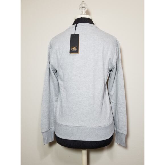 FRYE Women's Fleece Sweatshirt Pullover Sweater w/ Tags XS X-Small Gray NWT - Picture 7 of 12